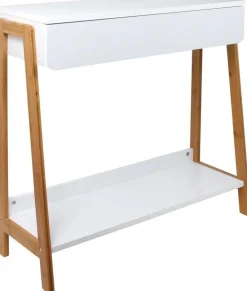 Console scandinave en bois avec tiroir Ida