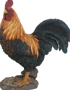 Coq debout en résine 24 cm