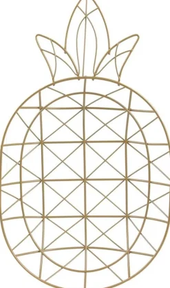 Corbeille filaire ananas doré