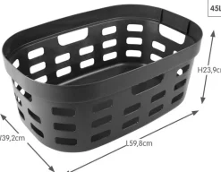 Corbeille à linge en plastique 45 L