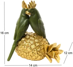 Couple de perroquet sur ananas décoratif