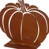 Courge décorative en métal rouillé (Citrouille)
