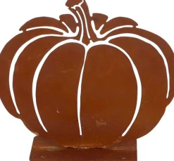 Courge décorative en métal rouillé (Citrouille)