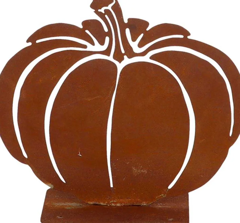 Courge décorative en métal rouillé (Citrouille)