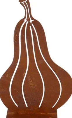 Courge décorative en métal rouillé (Butternut)