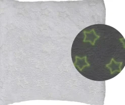 Coussin avec étoiles phosphorescentes 40 cm (Gris)
