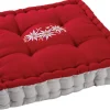 Coussin carré en coton et lin Edelweiss
