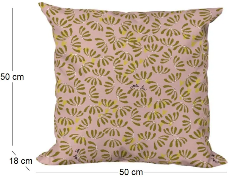 Coussin décoratif en tissu Délicatesse (50 x 50 cm)