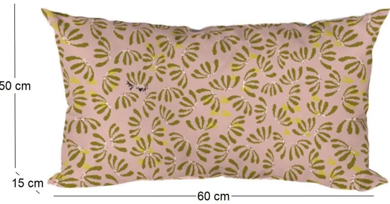Coussin décoratif en tissu Délicatesse (60 x 50 cm)