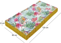Coussin de palette en coton imprimé 120 x 60 cm (Seville)