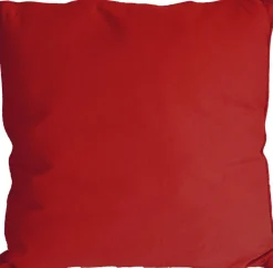 Coussin en coton coloré Salsa 45 cm (Rouge)