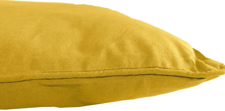Coussin en coton coloré Salsa 60 cm (Jaune Moutarde)