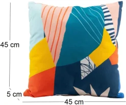 Coussin en coton imprimé 45 x 45 cm (Imprimé Papercut)