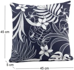Coussin en coton imprimé 45 x 45 cm (Imprimé Latina)