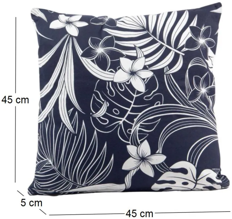 Coussin en coton imprimé 45 x 45 cm (Imprimé Latina)