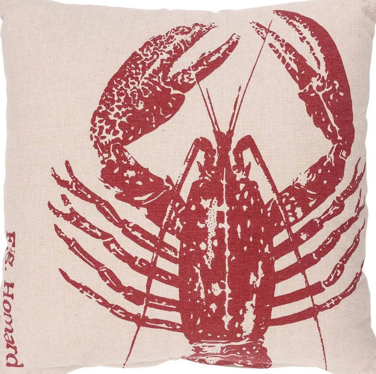 Coussin en coton Sea 45 x 45 cm (Homard rouge)