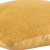 Coussin en coton velours côtelé Lines (Jaune moutarde)