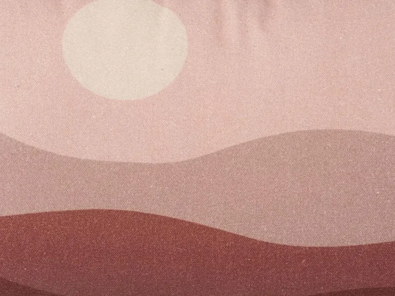 Coussin en coton 50 x 30 cm Sunset (Rose clair)