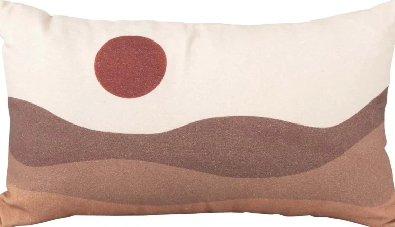 Coussin en coton 50 x 30 cm Sunset (Sable)