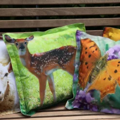 Coussin extérieur imperméable daim (41,5 x 41,5 x 10 cm)