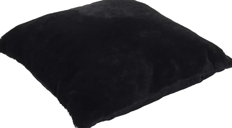 Coussin imitation fourrure 40 x 40 cm Opulence (Noir)