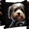 Coussin imprimé chiens Fluffy 45 x 45 cm (Lot de 3)