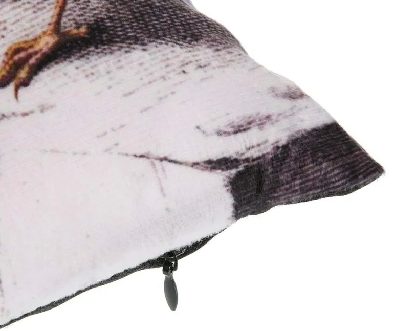 Coussin imprimé oiseaux sur branche 45 cm