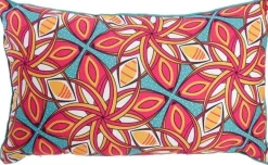 Coussin imprimé 30x50 cm Wax (Wax rose)