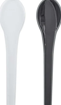 Couverts à emporter tout en un acier inoxydable (Etui gris)