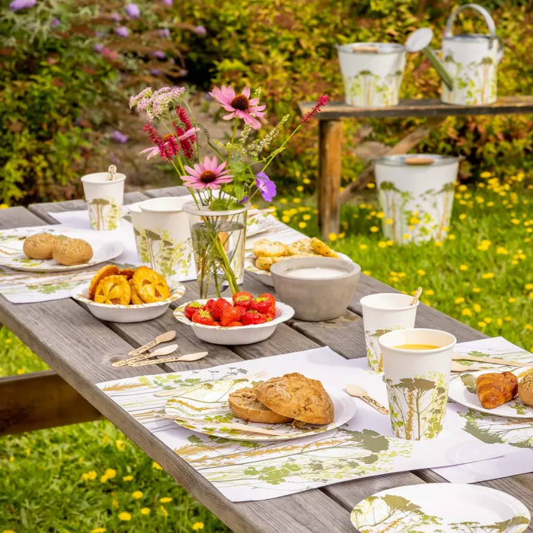 Couverts en bois 100% compostable Herbe (Fourchettes Lot de 20)