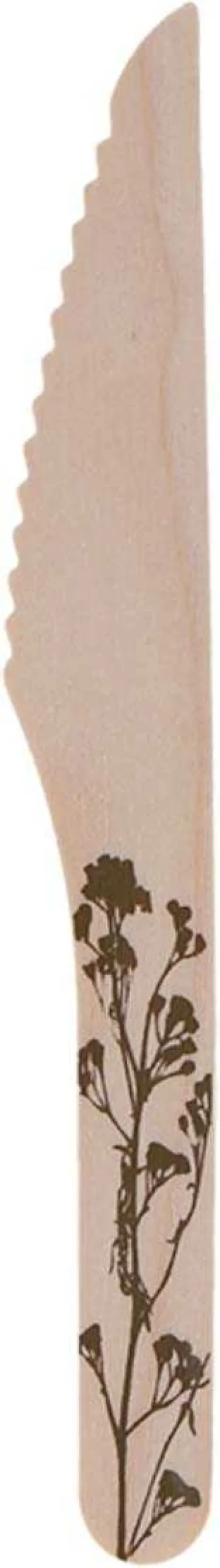 Couverts en bois 100% compostable Herbe (Couteaux Lot de 20)