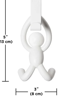 Crochet dessus de placard Buddy (Lot de 2) (Blanc)