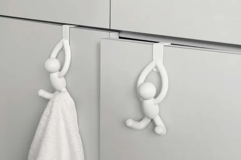 Crochet dessus de placard Buddy (Lot de 2) (Blanc)