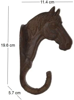 Crochet en fonte Cheval (Lot de 2)