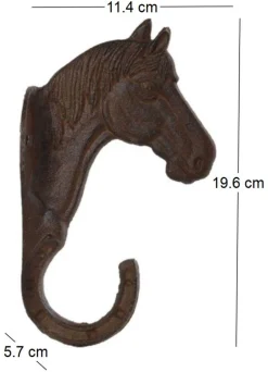 Crochet en fonte Cheval (Lot de 4)