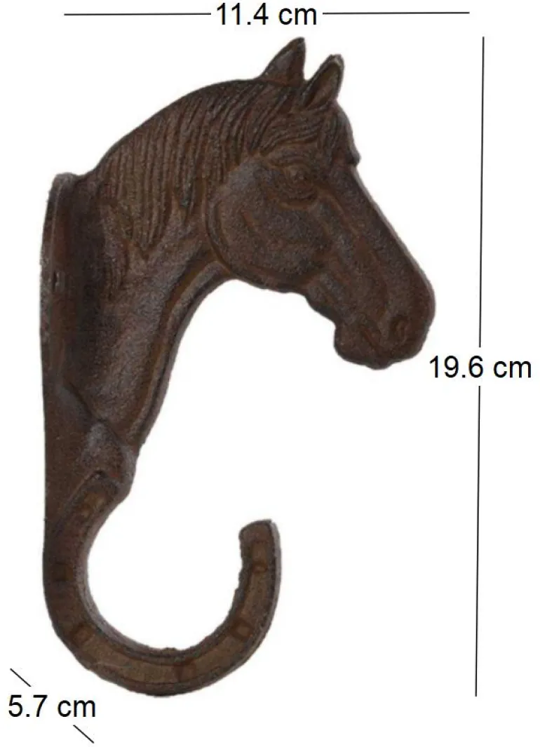 Crochet en fonte Cheval (Lot de 4)