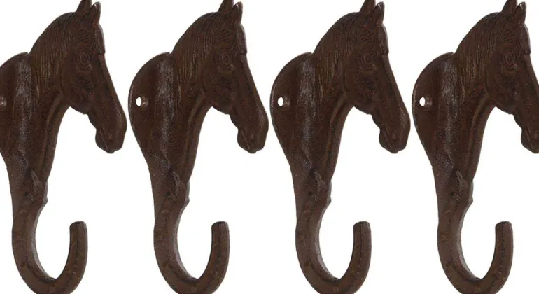 Crochet en fonte Cheval (Lot de 4)