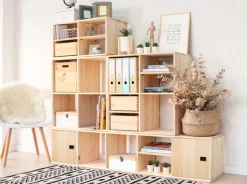 Cube de rangement en pin massif Dinamic (Simple)