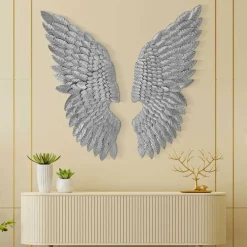 Décoration murale en métal Ali beauty 37.5 x 3 x 100 cm (Argent)
