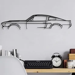 Décoration murale en métal Voiture (1967 Ford Mustang Shelby GT500)