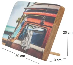 Décoration murale ou à poser en bois émaillé Surf