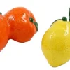Décoration à poser en dolomite Agrumes 17 cm (Lot de 2)