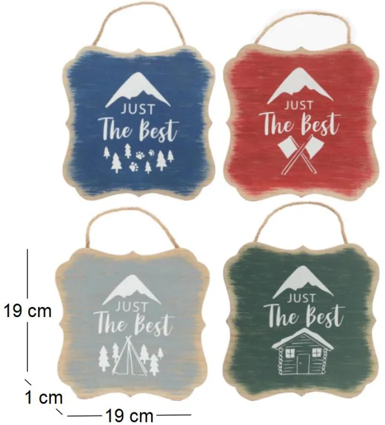 Décorations à suspendre Just the best (Lot de 4)