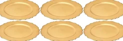 Dessous d'assiette en plastique doré Royal (Lot de 6)