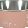 Ecuelle antidérapante rose pour chiens Love dog (1700 ml)
