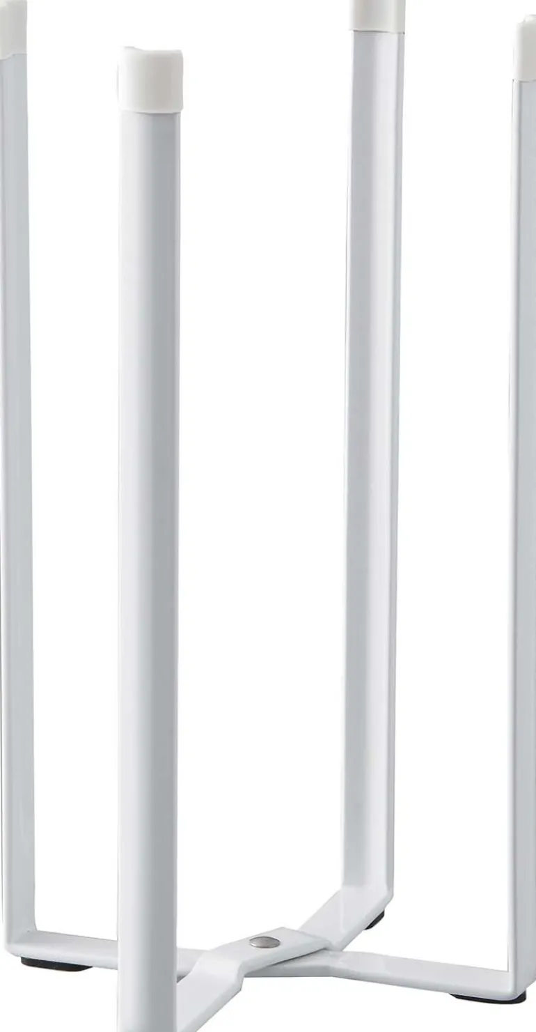 Egouttoir à bouteilles en métal Stand (Blanc)