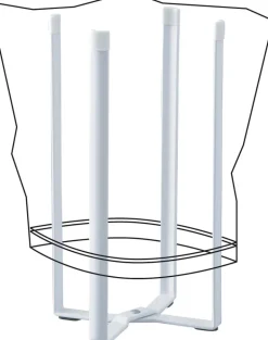 Egouttoir à bouteilles en métal Stand (Blanc)