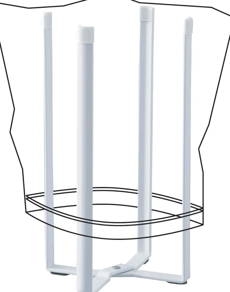 Egouttoir à bouteilles en métal Stand (Blanc)