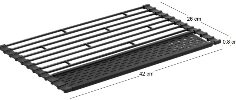 Egouttoir pliable en métal et silicone Drainer