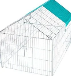 Enclos extérieur zingué avec bâche